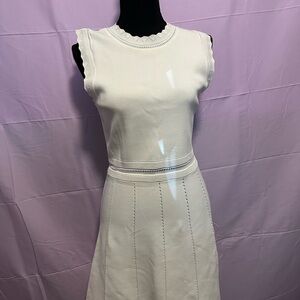 Zara Elegant Cream Sleeveless Dress